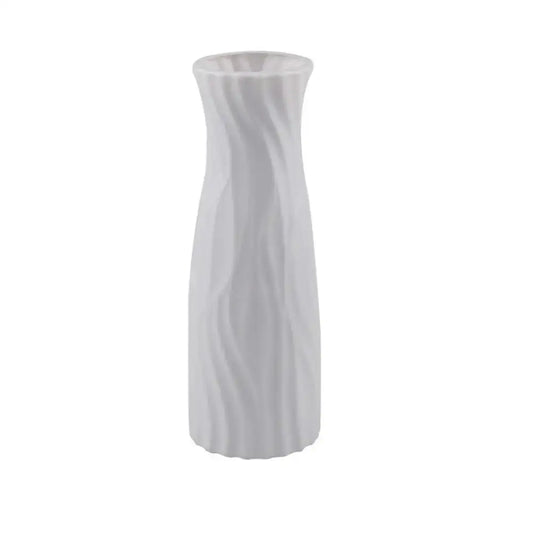 Wavy Plastic Vase Trio - gray