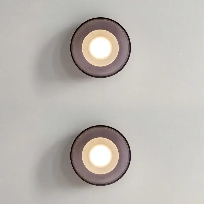 Gray Glass Wall Lamp - Gray Glass
