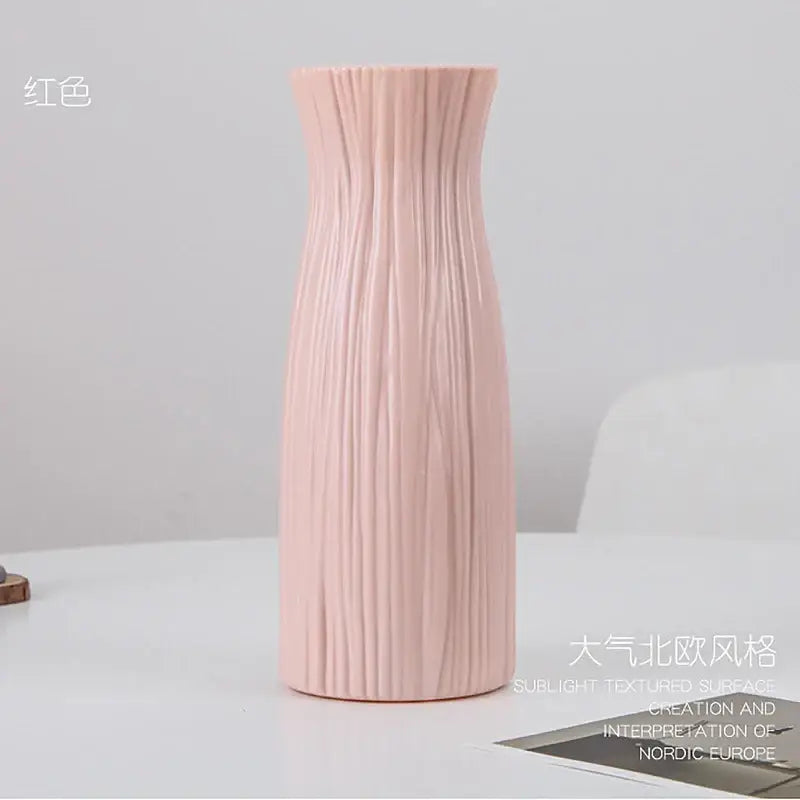 Pastel Plastic Flower Vase - 3502 pink / CHINA