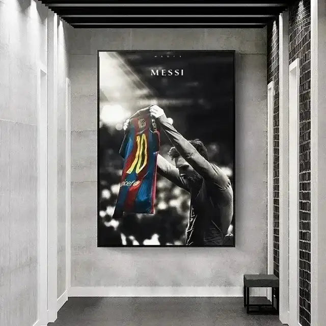 Vintage lionel messi canvas print – living room football wall art - P1 / 30x40cm No Frame