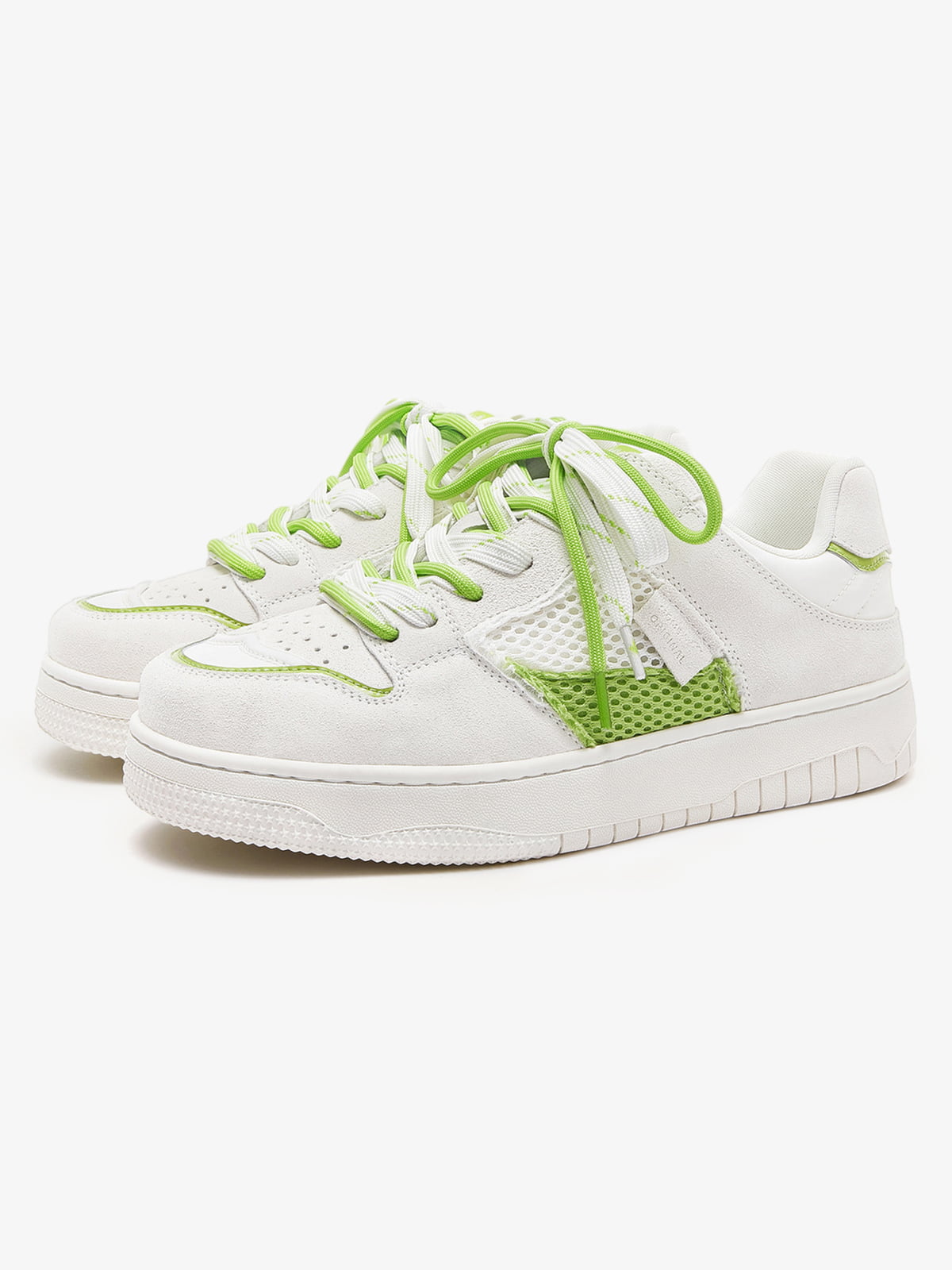 Street Style Breathable Mesh Sneakers - Green / 35