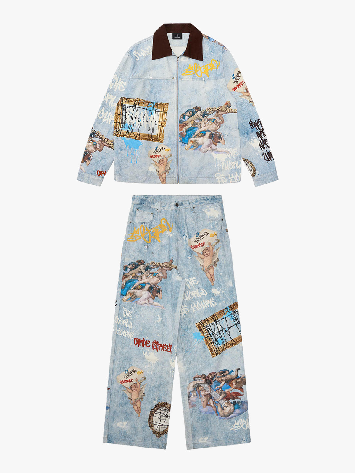Artistic Renaissance Denim Set - 2484 - Blue / S / Set