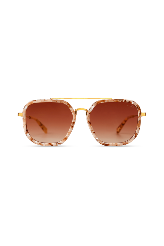 Halle - Gold/Beige Tortoise + Rosewood Gradient Lens