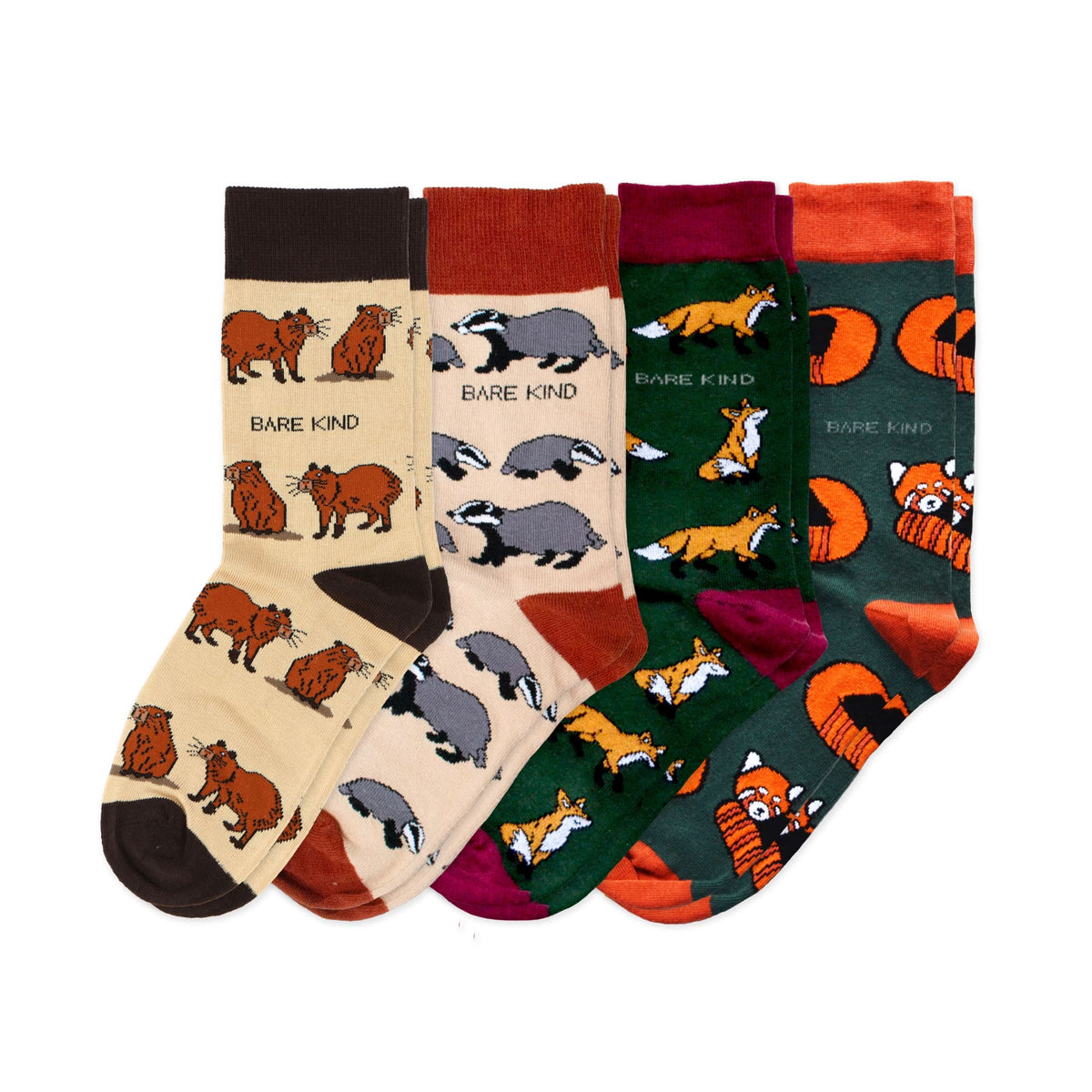 Earthy 4 Pack Bamboo Sock Set | UK Adult 4-7