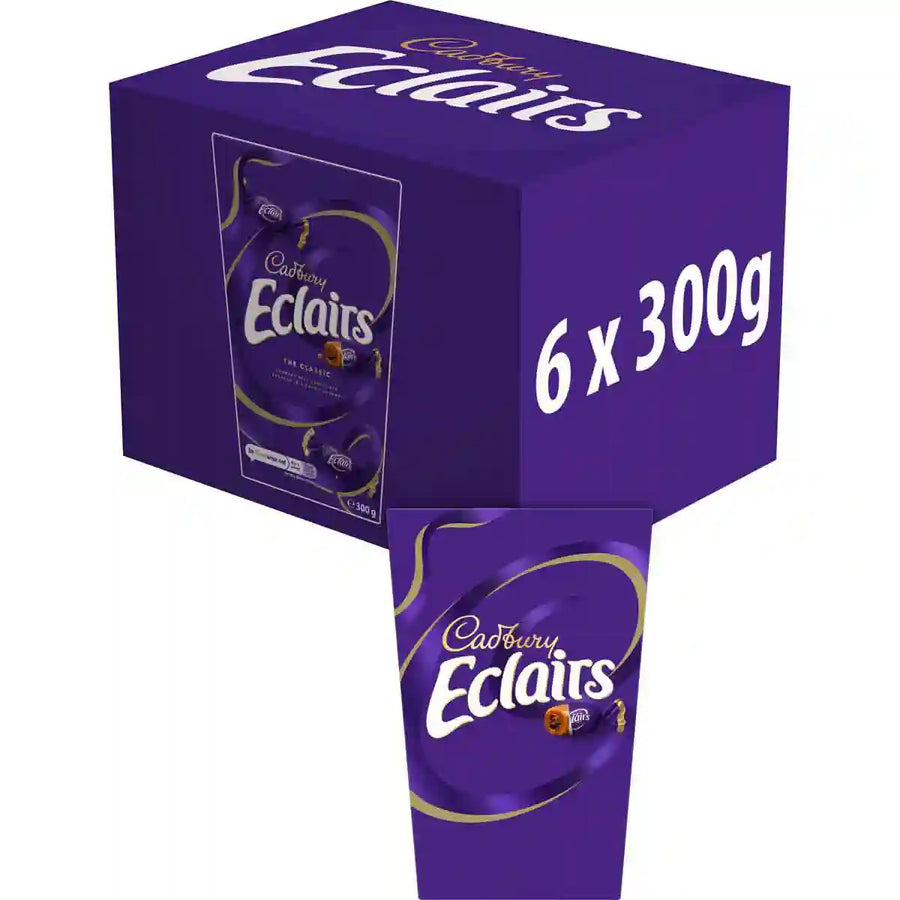 Cadbury Chocolate Eclairs Carton 300g (Box of 6)