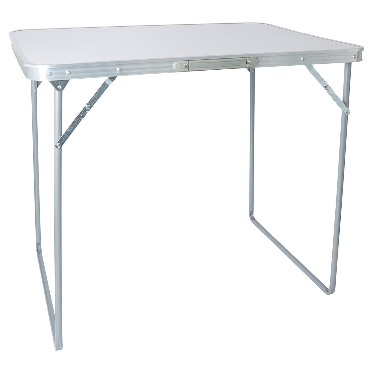 80cm x 60cm Folding Metal White Camping Table