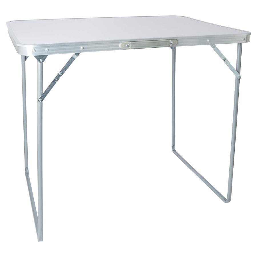 80cm x 60cm Folding Metal White Camping Table