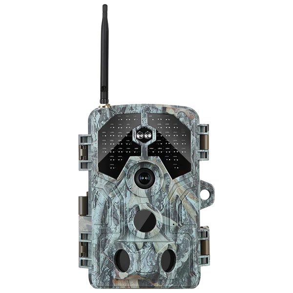 4K WIan 64MP Wildkamera mit 100ft Nachtsicht bewegungsaktiviert 0,1s Auslösegeschwindigkeit kein Leuchten wasserdicht für Wildbeobachtung und Sicherhe