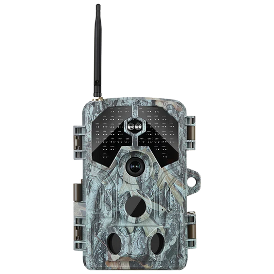 4K WIan 64MP Wildkamera mit 100ft Nachtsicht bewegungsaktiviert 0,1s Auslösegeschwindigkeit kein Leuchten wasserdicht für Wildbeobachtung und Sicherhe