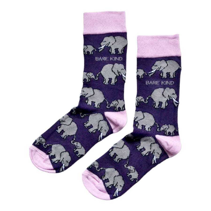 Save the Elephants Bamboo Socks | UK Adult 7-11
