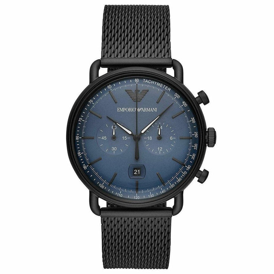 Emporio Armani AR11201 Chronograph Date Mesh Bracelet Strap Men's Watch