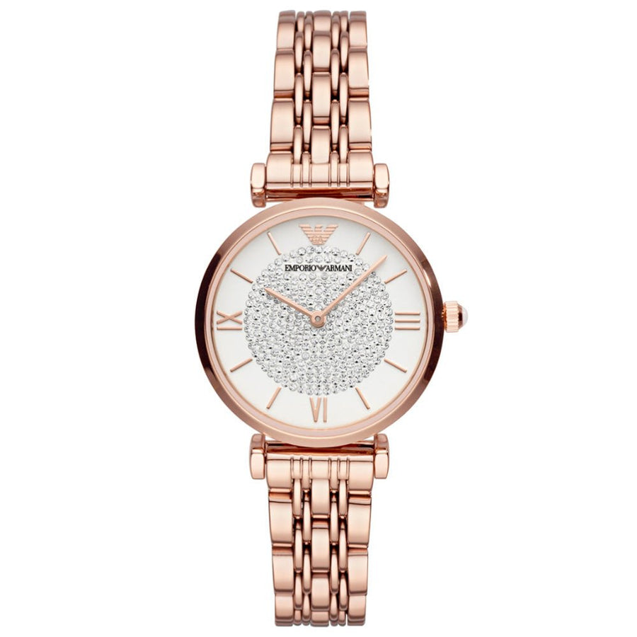 Emporio Armani AR11244 T-Bar Rose Gold Tone Ladies Watch