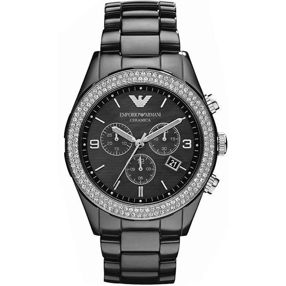 Emporio Armani AR1455 Ceramica Ladies Crystal Watch