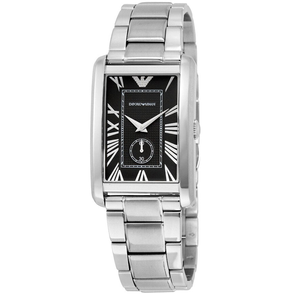 Emporio Armani AR1608 Rectangular Black Dial Men's Watch