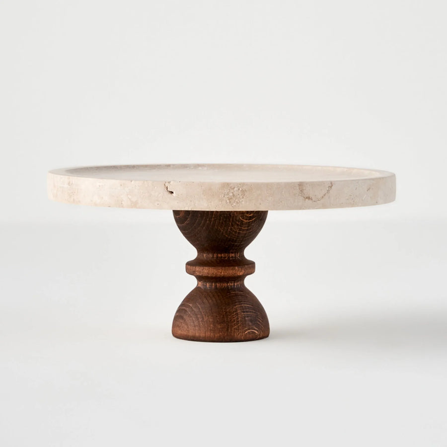 Ephesus Travertine Cake Stand