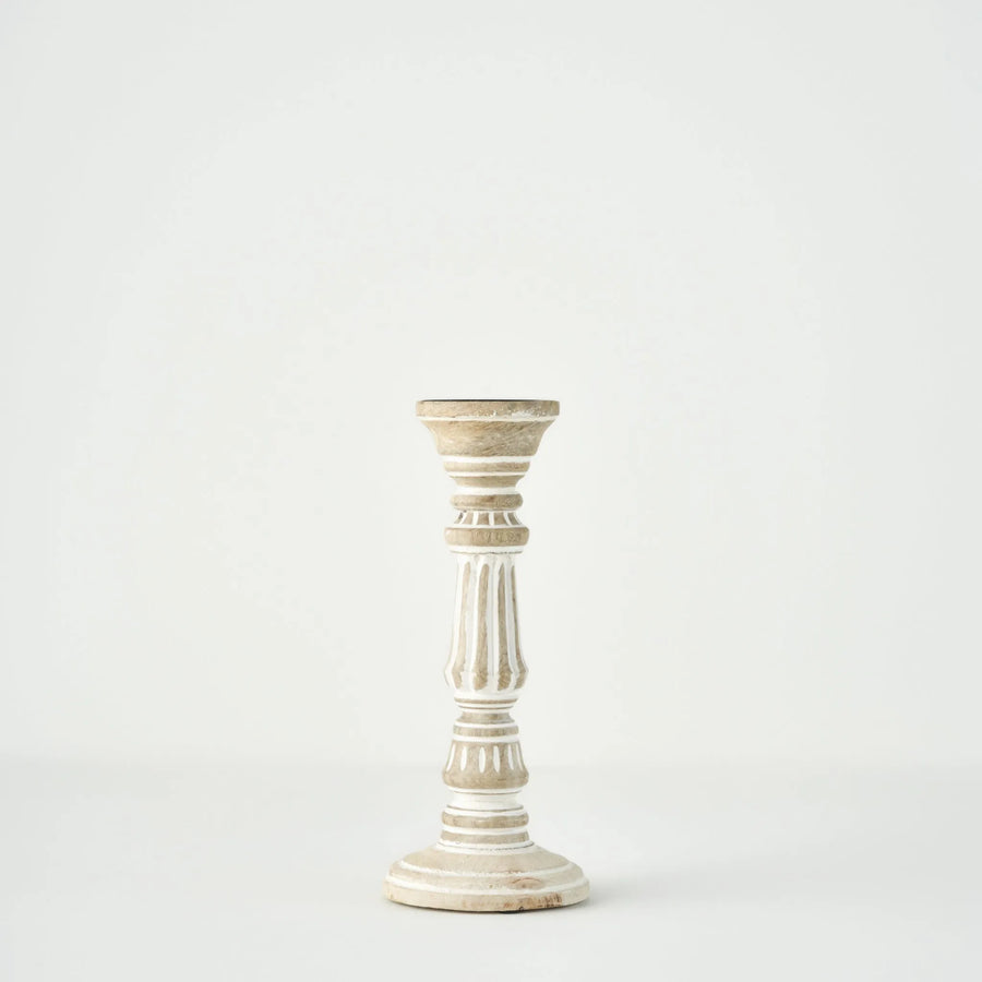 Esta Mango Wood Taper Candle Holder - 15.75"