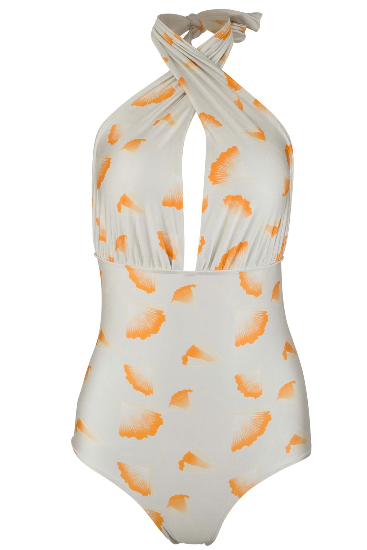 Fernande Halter One Piece Swimsuit in Ginkgo Ivory | Size: Small