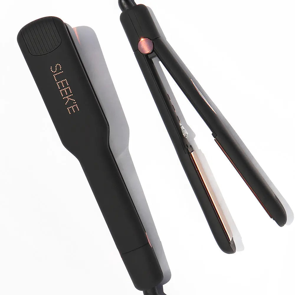 2" Titanium Flat Iron Black - Black and Rose Gold