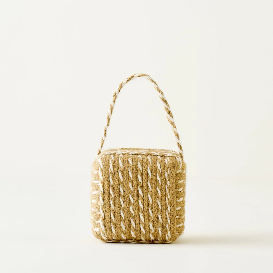Flor Woven Cube Decorative Door Stopper