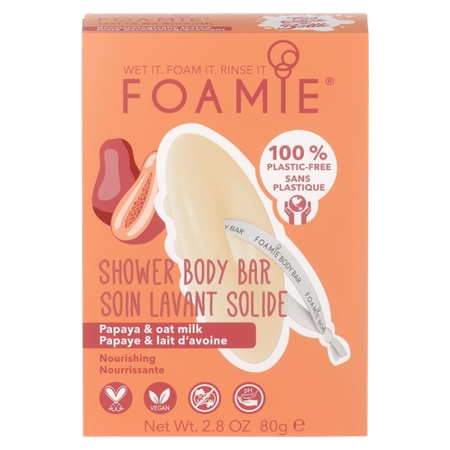 Foamie Papaya & Oat Milk Shower Body Bar Nourishing Soap - 80 g