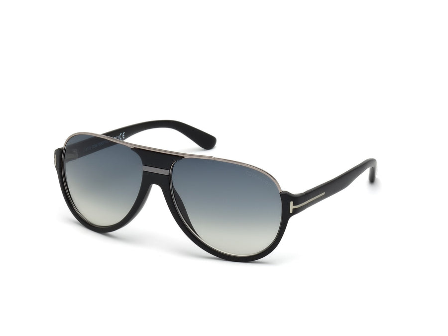 TOM FORD FT0334 DIMITRY 02W Man Sunglasses Acetate Black Blue Pilot Normal Shaded