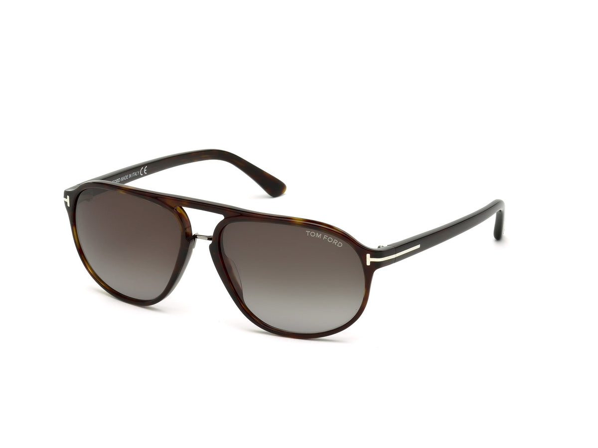 TOM FORD FT0447 JACOB 52B Man Sunglasses Acetate Havana Smoke Round Normal Shaded