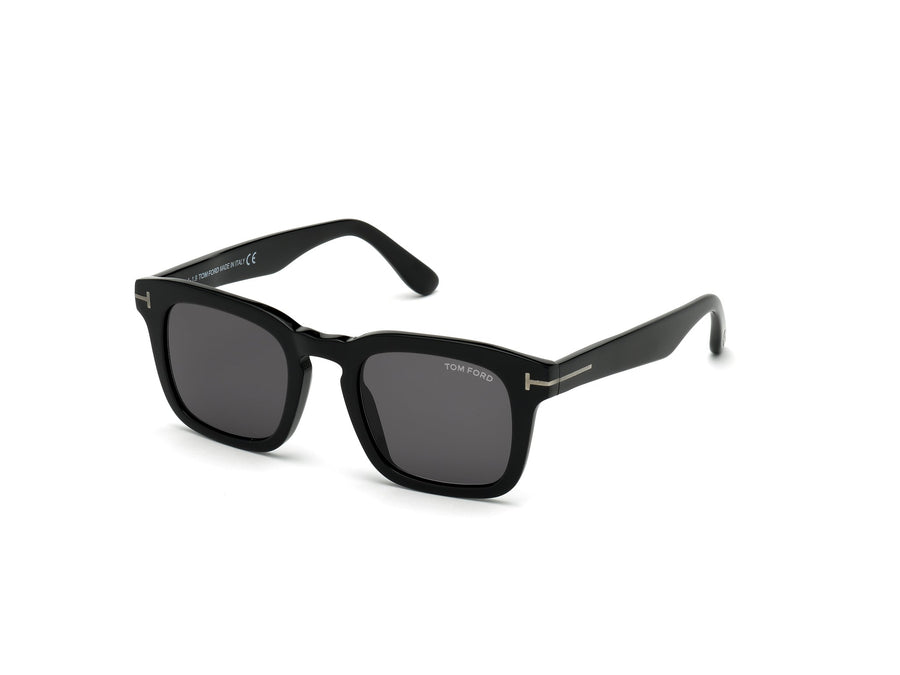 TOM FORD FT0751-N DAX 01A Man Sunglasses Acetate Black Grey Squared Normal