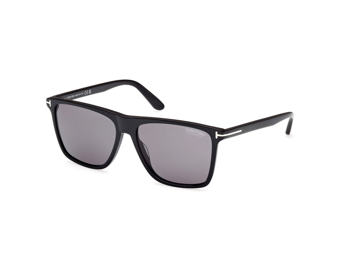 TOM FORD FT0832 FLETCHER 01D Man Sunglasses Acetate Black Smoke Squared Polarized