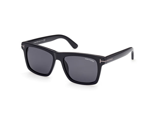 TOM FORD FT0906-N BUCKLEY-02 01A Man Sunglasses Acetate Black Grey Squared Normal