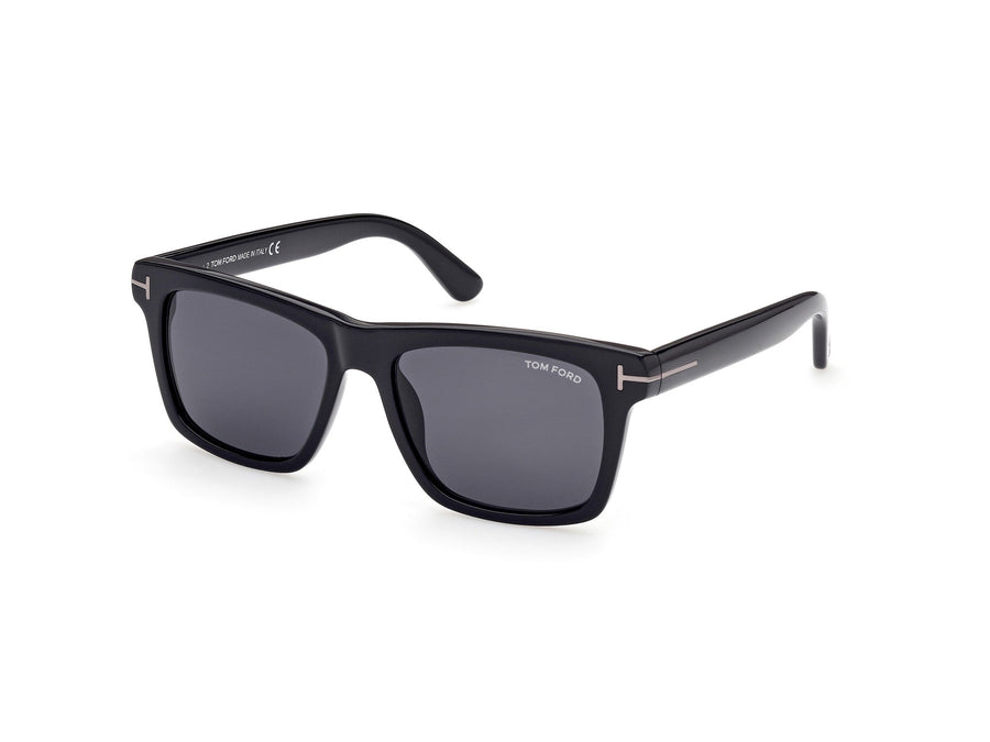 TOM FORD FT0906-N BUCKLEY-02 01A Man Sunglasses Acetate Black Grey Squared Normal