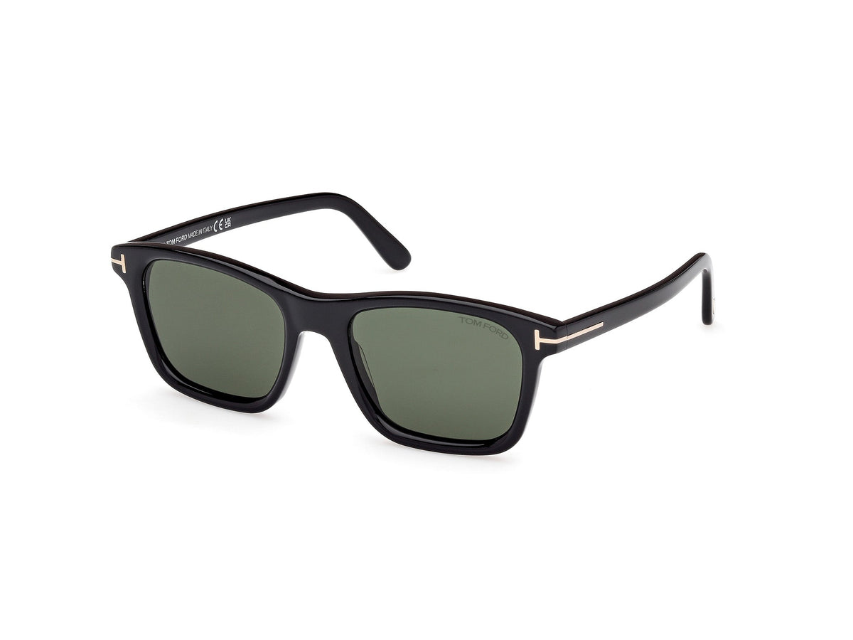 TOM FORD FT1179 BARRON 01N Man Sunglasses Acetate Black Green Squared Normal