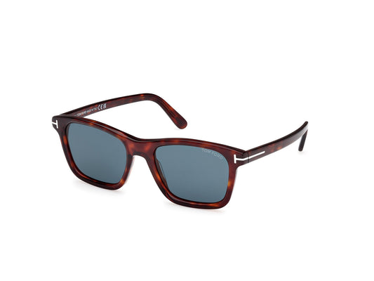 TOM FORD FT1179 BARRON 54V Man Sunglasses Acetate Havana Blue Squared Normal
