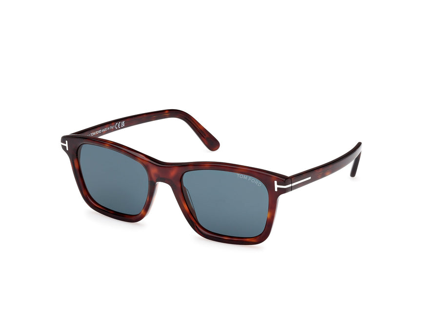 TOM FORD FT1179 BARRON 54V Man Sunglasses Acetate Havana Blue Squared Normal