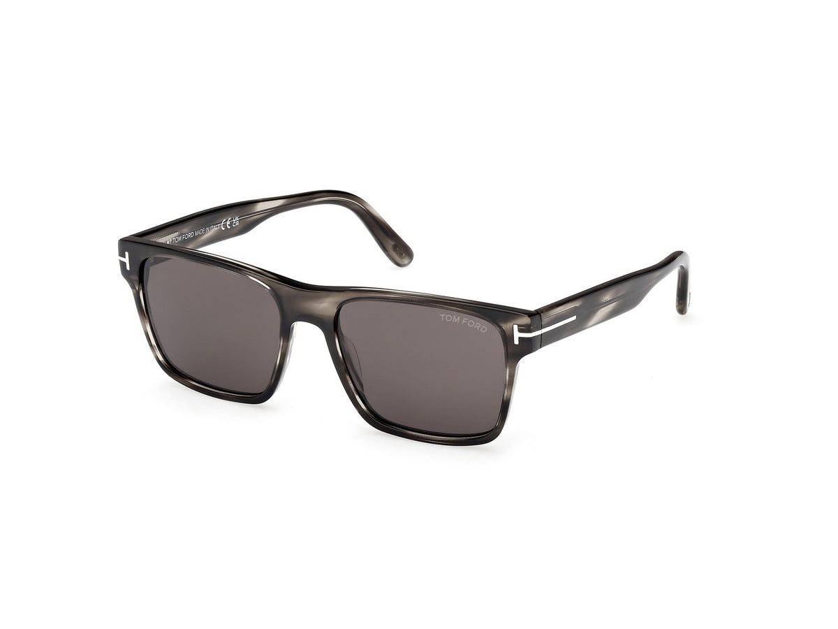 TOM FORD FT1205 CALDER 56A Man Sunglasses Acetate Havana Smoke Squared Normal