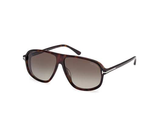 TOM FORD FT1208 GUILLAUME 52K Man Sunglasses Acetate Havana Trasparente Pilot Normal Sfumato