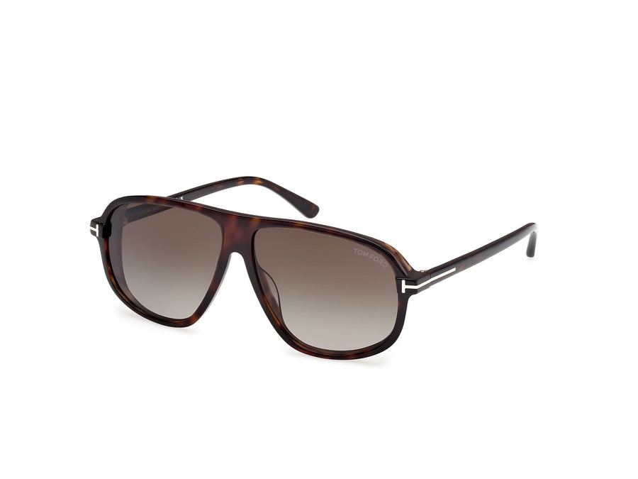 TOM FORD FT1208 GUILLAUME 52K Man Sunglasses Acetate Havana Trasparente Pilot Normal Sfumato