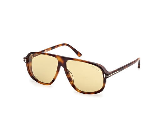 TOM FORD FT1208 GUILLAUME 53E Man Sunglasses Acetate Havana Brown Pilot Normal