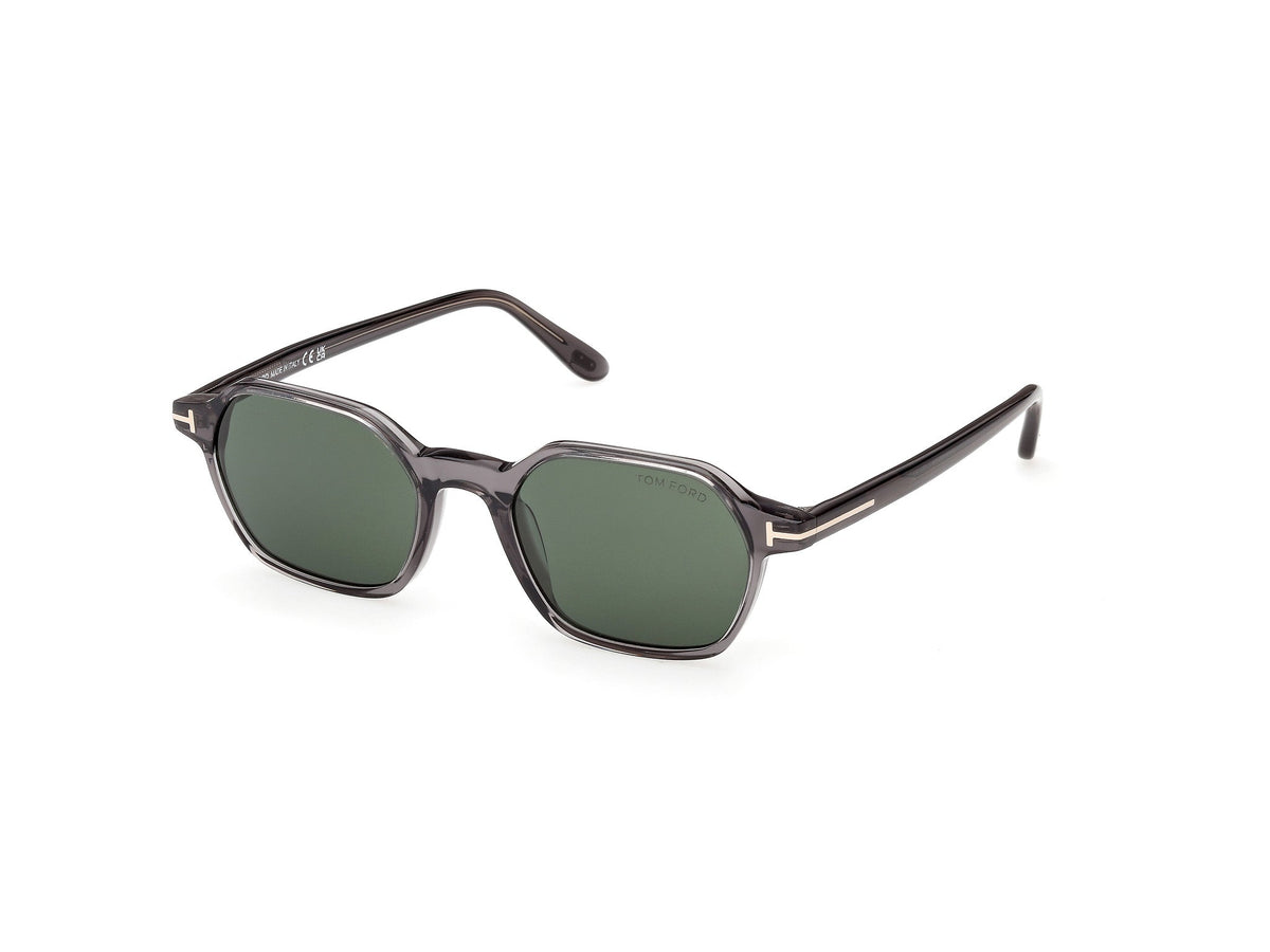TOM FORD FT1301 JOEY-02 20N Man Sunglasses Acetate Grey Green Geometric Normal