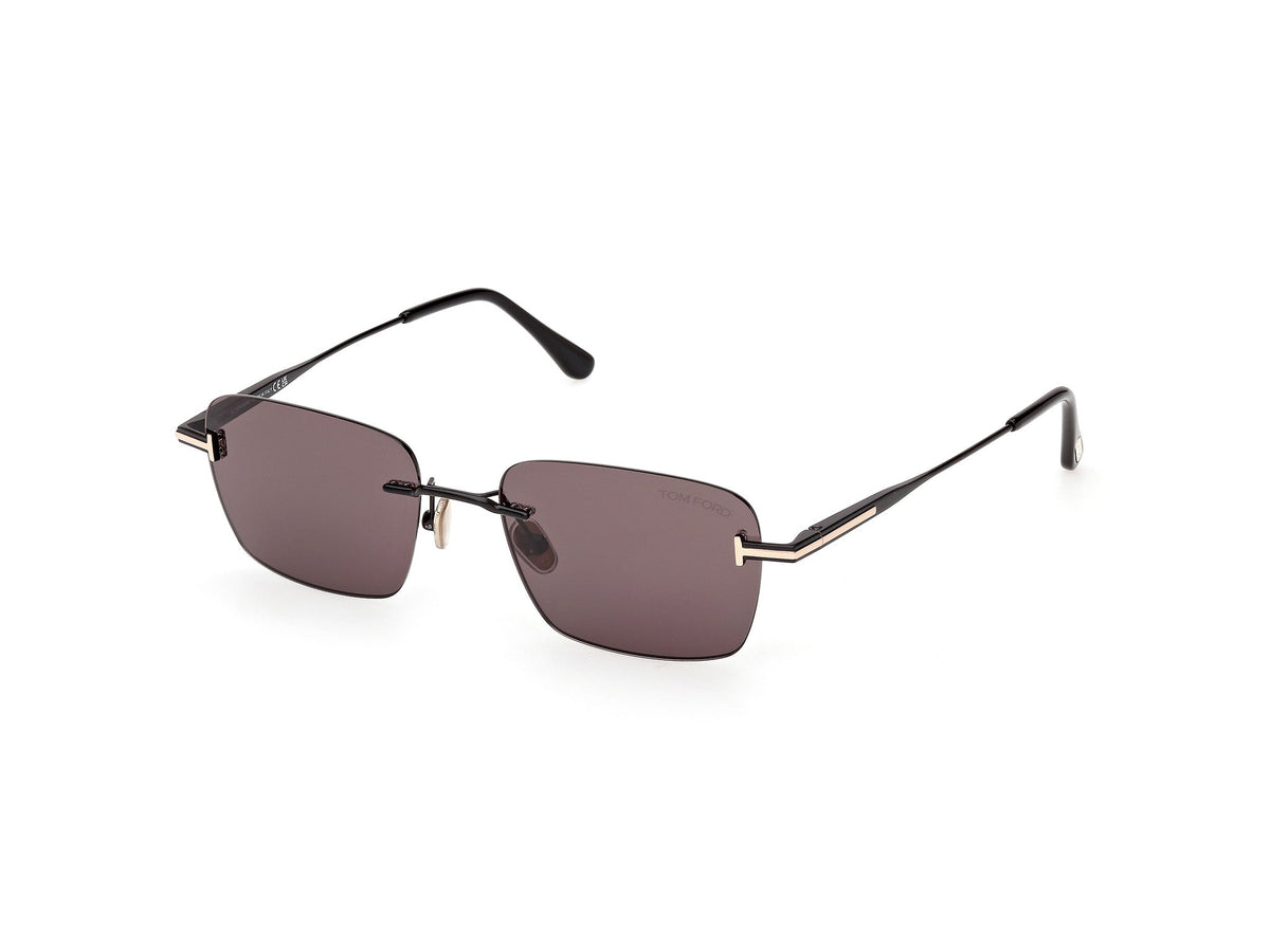 TOM FORD FT1354 JAKE-02 01A Unisex Sunglasses Metal Black Smoke Squared Normal