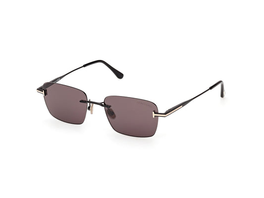 TOM FORD FT1354 JAKE-02 01A Unisex Sunglasses Metal Black Smoke Squared Normal