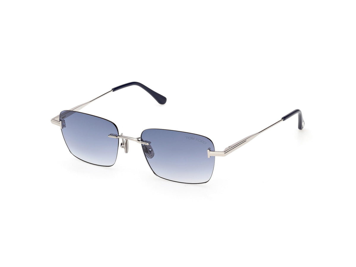 TOM FORD FT1354 JAKE-02 16W Unisex Sunglasses Metal Palladium Blue Squared Normal
