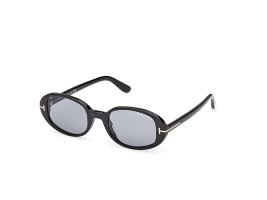 TOM FORD FT1364 IGGY 01A Woman Sunglasses Acetate Black Smoke Round Normal