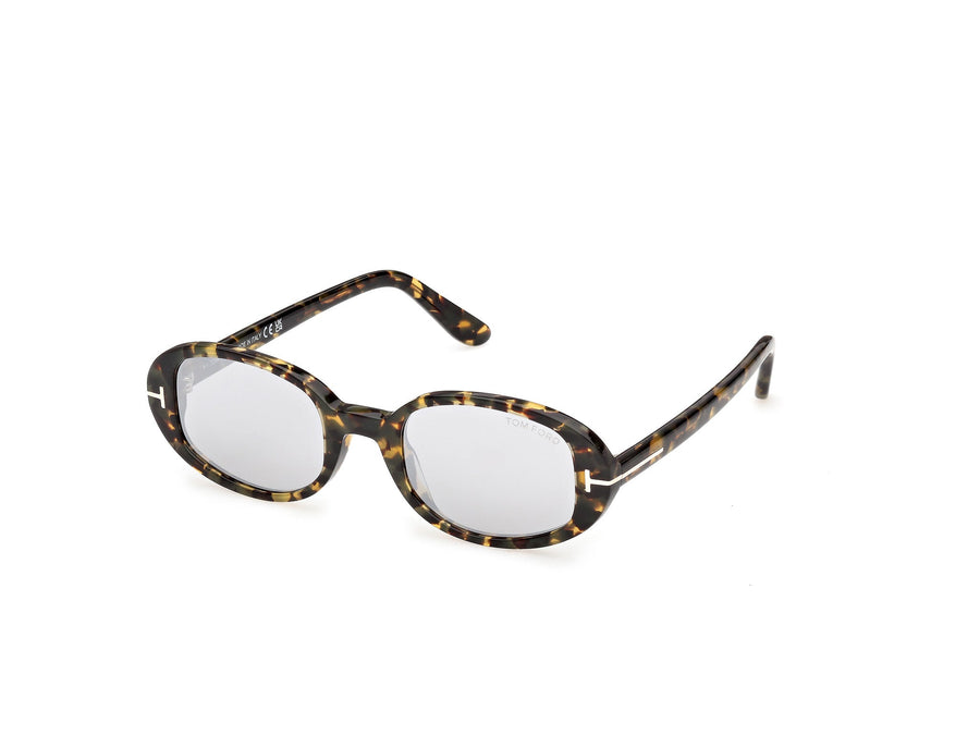 TOM FORD FT1364 IGGY 55C Woman Sunglasses Acetate Havana Smoke Round Normal