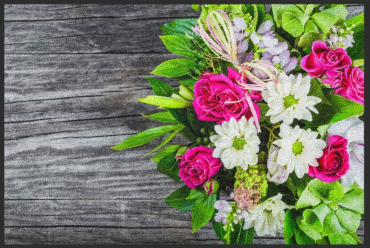 Fussmatte Blumen Gesteck 4623