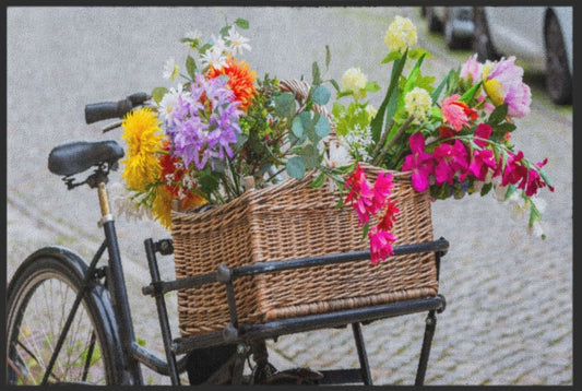 Fussmatte Blumenkorb Fahrrad 4559