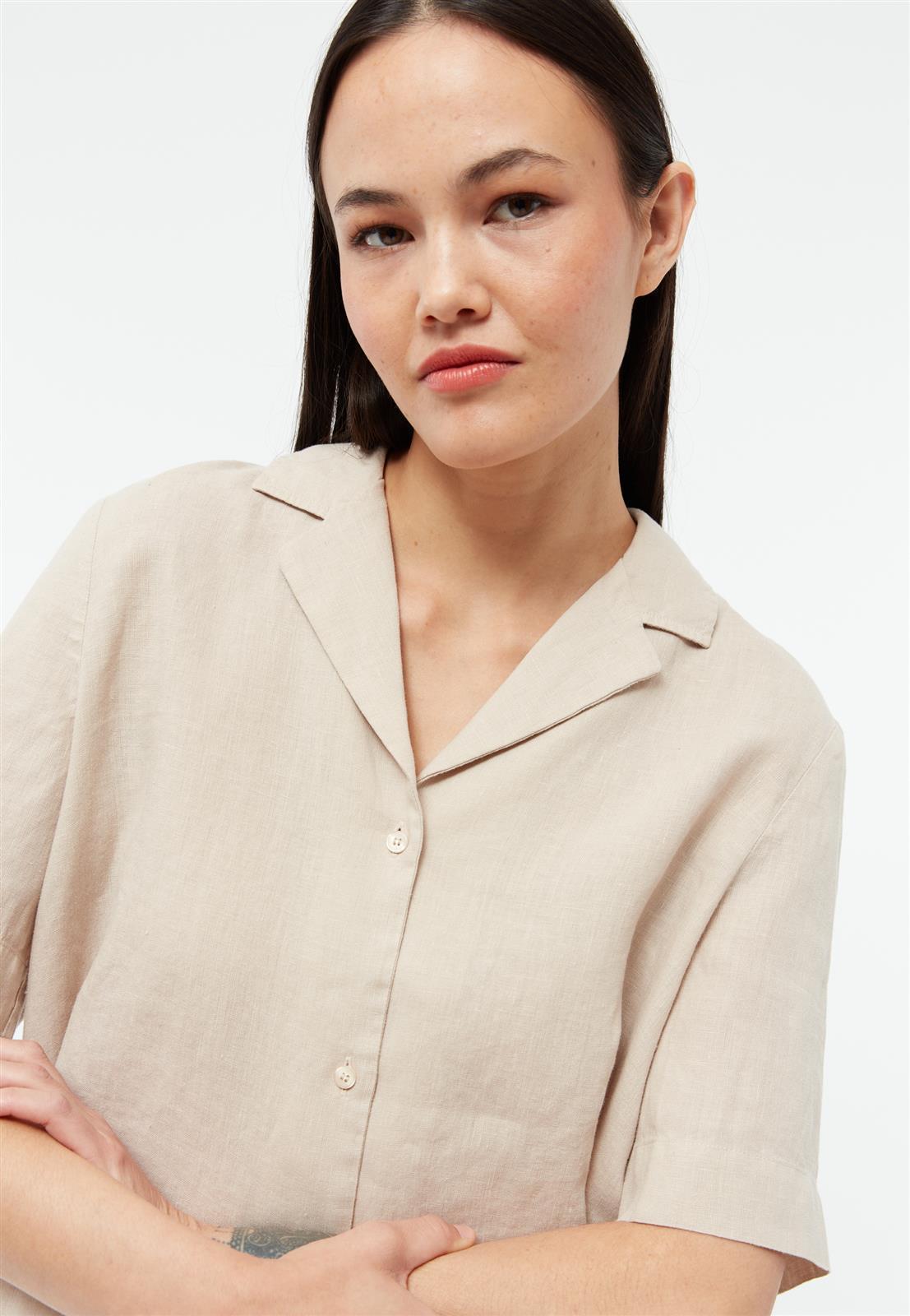Leinen Bluse Modell: Carol
