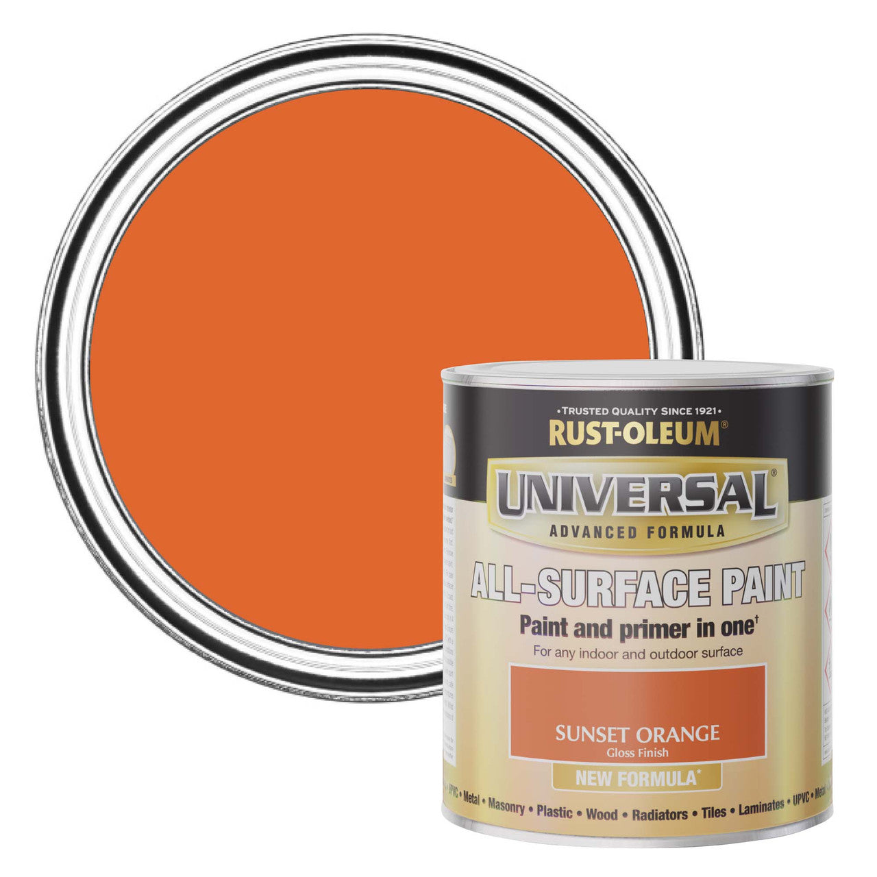 Universal All-Surface Paint - Sunset Orange 750ml