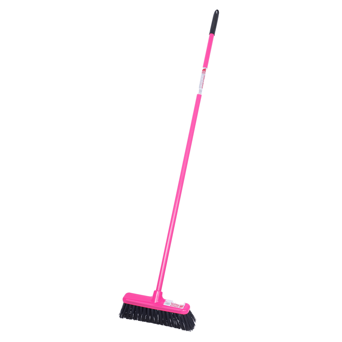 Gorilla Broom® with Hard Bristle 30cm Head | Heavy Duty Compact Cleaning Broom - Pink