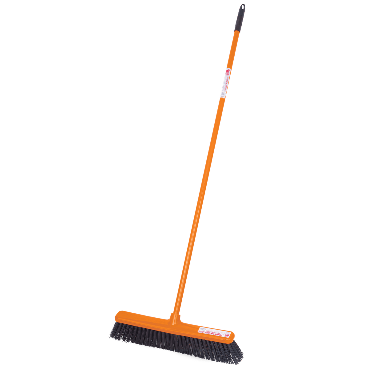 Gorilla Broom® with Hard Bristle 50cm Head |  Heavy Duty Wide Cleaning Broom - Orange
