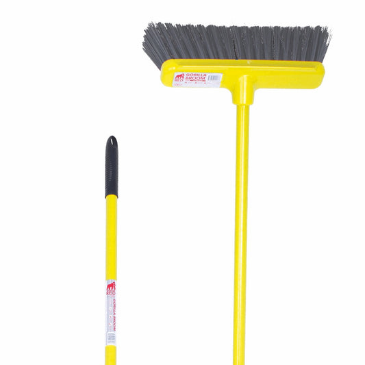 Gorilla Broom® Soft Bristle 30cm with Short Handle | Colour: Yellow